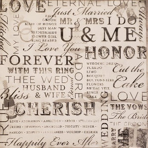 Karen Foster - cherish collage single sided paper cardstock 12 x 12