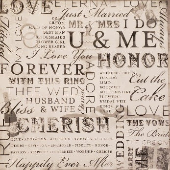 Karen Foster - cherish collage single sided paper cardstock 12 x 12