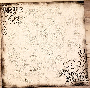 Karen Foster - wedding bliss brocade single sided paper cardstock 12 x 12