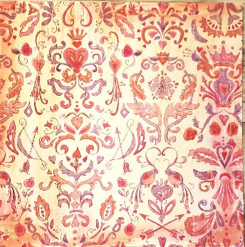 Flair designs - crazy 4 u queen of hearts single sided paper cardstock 12 x 12