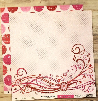 Best creations inc - sweet love burst Glitter double sided paper cardstock 12 x 12