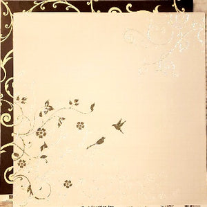 Best creations inc - Mr. And Mrs. Birds and vines Glitter double sided paper cardstock 12 x 12