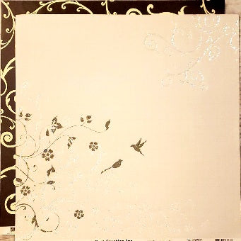 Best creations inc - Mr. And Mrs. Birds and vines Glitter double sided paper cardstock 12 x 12