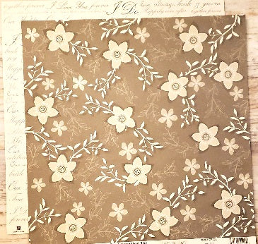 Best creations inc - Mr. And Mrs. Grey flower Glitter double sided paper cardstock 12 x 12