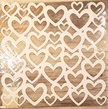 American crafts - I heart you hearts diecut paper cardstock 12 x 12