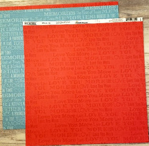 Reminisce - our family - Love memories double sided cardstock 12 x 12
