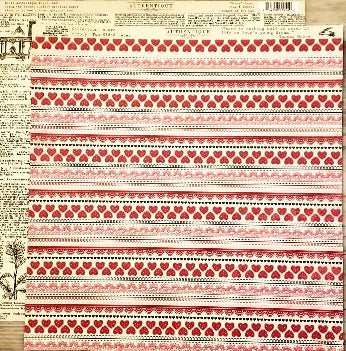 Authentique - adore story double sided cardstock 12 x 12