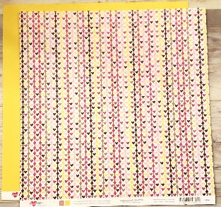 American crafts - I heart you stud muffin - love hearts double sided cardstock 12 x 12