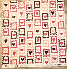 Load image into Gallery viewer, American crafts - I heart you cuddles - love hearts glitter double sided cardstock 12 x 12