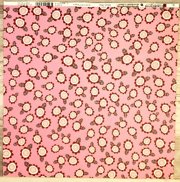Bazzill basics paper  - love story sweetheart florals double sided cardstock 12 x 12
