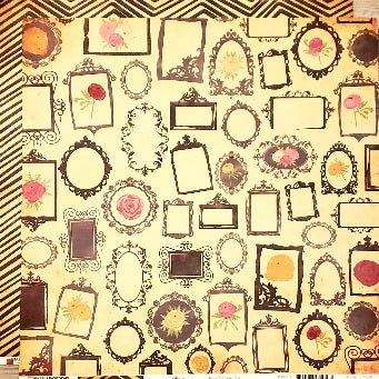 Bazzill basics paper  - gallery miss teagen sue home spun chevron double sided cardstock 12 x 12