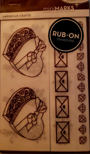 AC - American crafts - mini Marks rub book - Love story accents