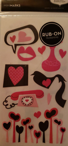 AC - American crafts - mini Marks rub ons - beloved accents