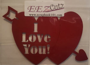 EEZ cutz custom laser cut - I love you heart and arrow