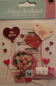 Jolee's Boutique Dimensional Sticker - Balloon Valentine - small pack