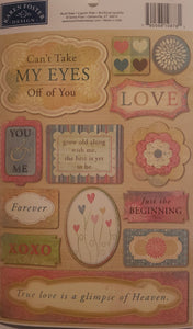 Karen Foster - cardstock sticker sheet - love