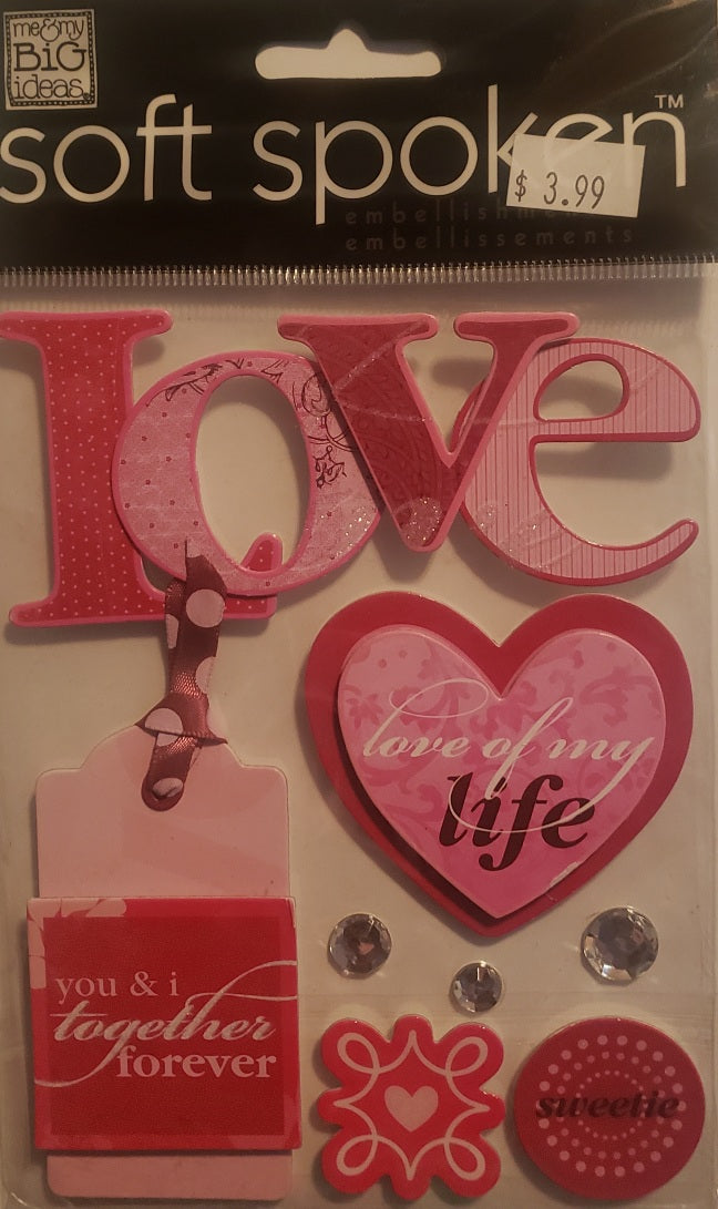 Me and my big ideas MAMBI soft spoken - dimensional sticker sheet - Love - Renee