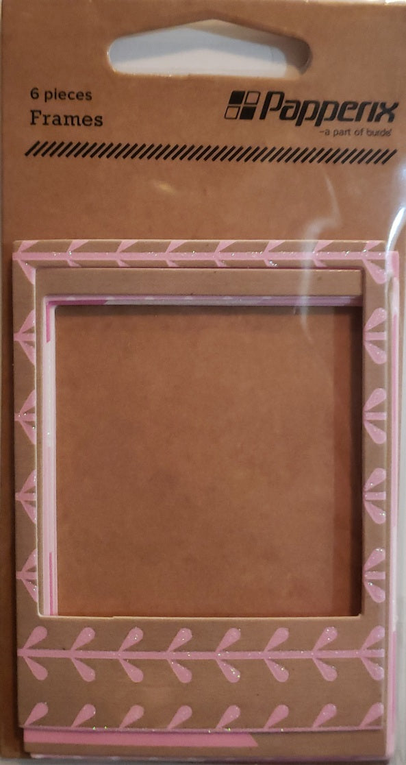 Papperix shapes embellishments - pink party love frames