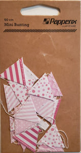 Papperix shapes embellishments - pink party love mini bunting  banners