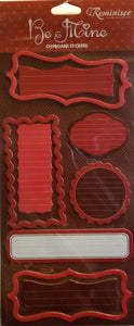 Reminisce cardstock dimensional sticker sheet - be mine chipboard journaling