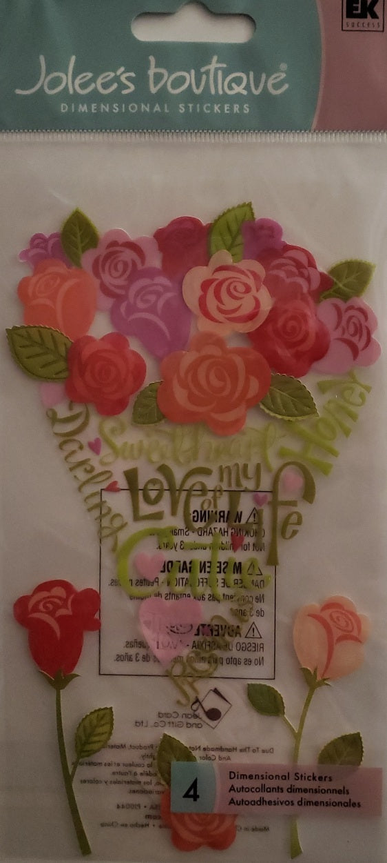Jolee's Dimensional Sticker - Bouquet of Love - large pack