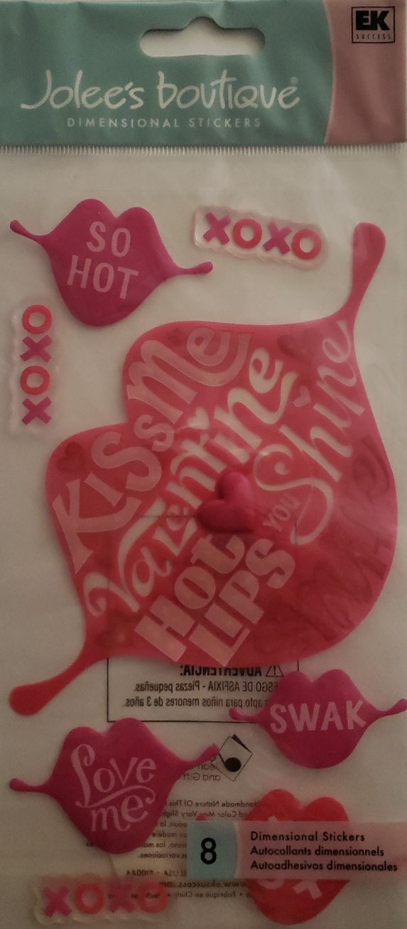 Jolee's Dimensional Sticker - Valentine kisses - large pack
