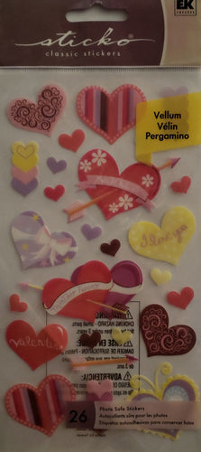 Sticko flat Sticker pack - loving hearts