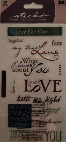 Sticko flat Sticker pack - my true love