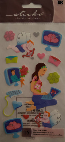 Sticko flat Sticker pack - online dating