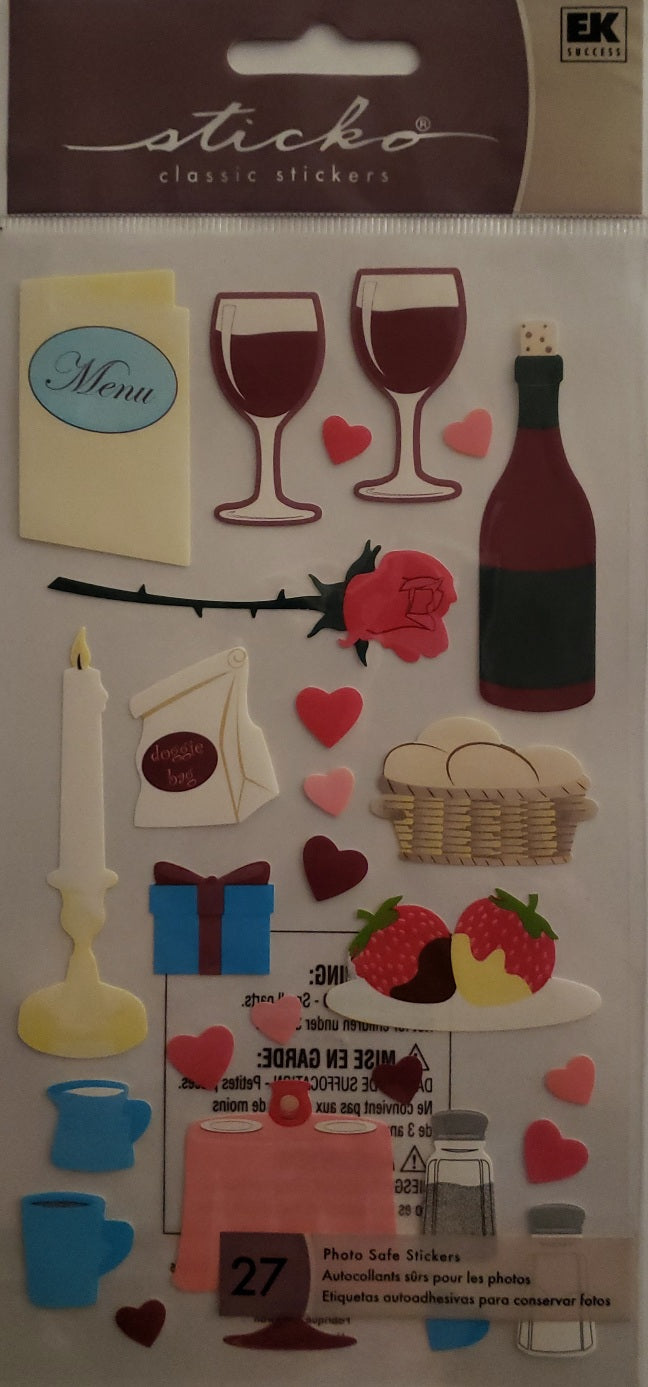Sticko flat Sticker pack - out to dinner