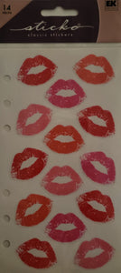 Sticko flat Sticker pack - valentine's day lips