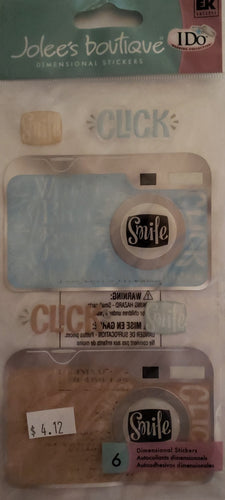 Jolee's Dimensional Sticker - wedding camera I do 3 d - large pack