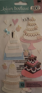 Jolee's Dimensional Sticker - wedding cake - large pack