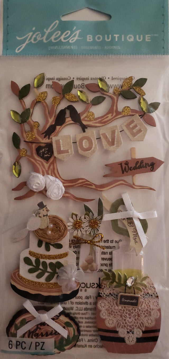 Jolee's Dimensional Sticker - outdoor wedding - large pack