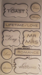 Sticko dimensional Sticker package - epoxy wedding day labels
