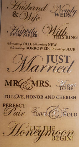 Sticko flat Sticker package - phrases wedding
