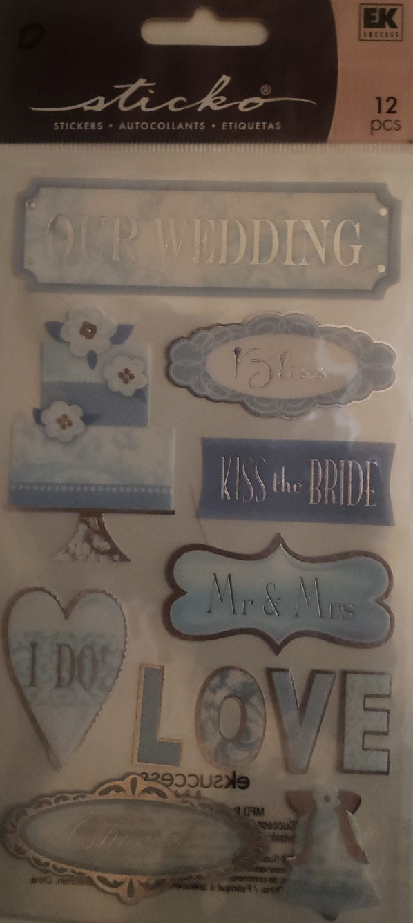 Sticko flat Sticker pack - our wedding