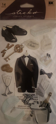 Sticko flat Sticker pack - groom 1