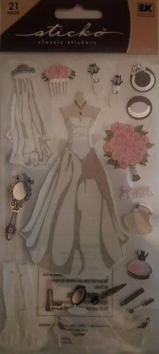 Sticko flat Sticker pack - bride