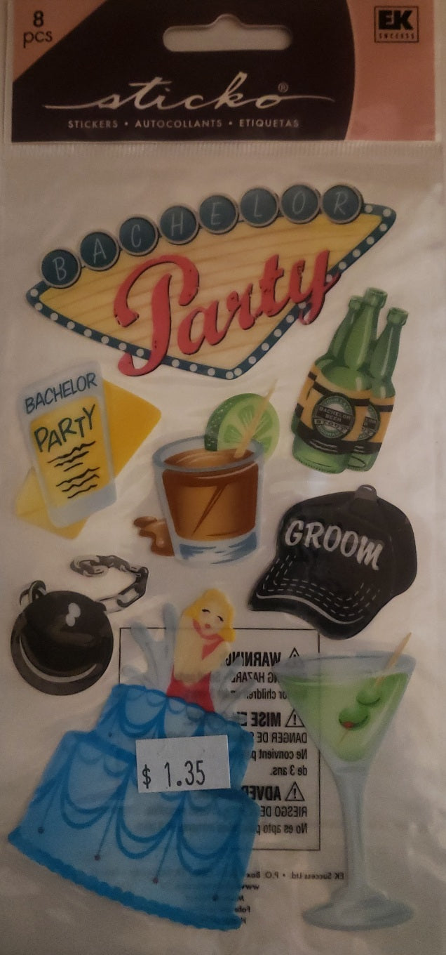 Sticko flat Sticker pack - bachelor party