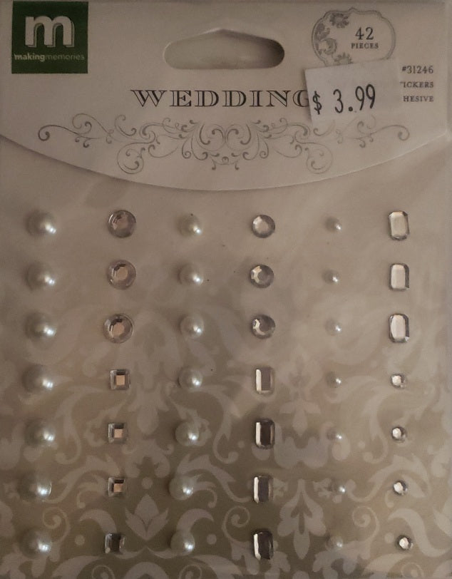 Making Memories - adhesive pearls and gems - I do wedding