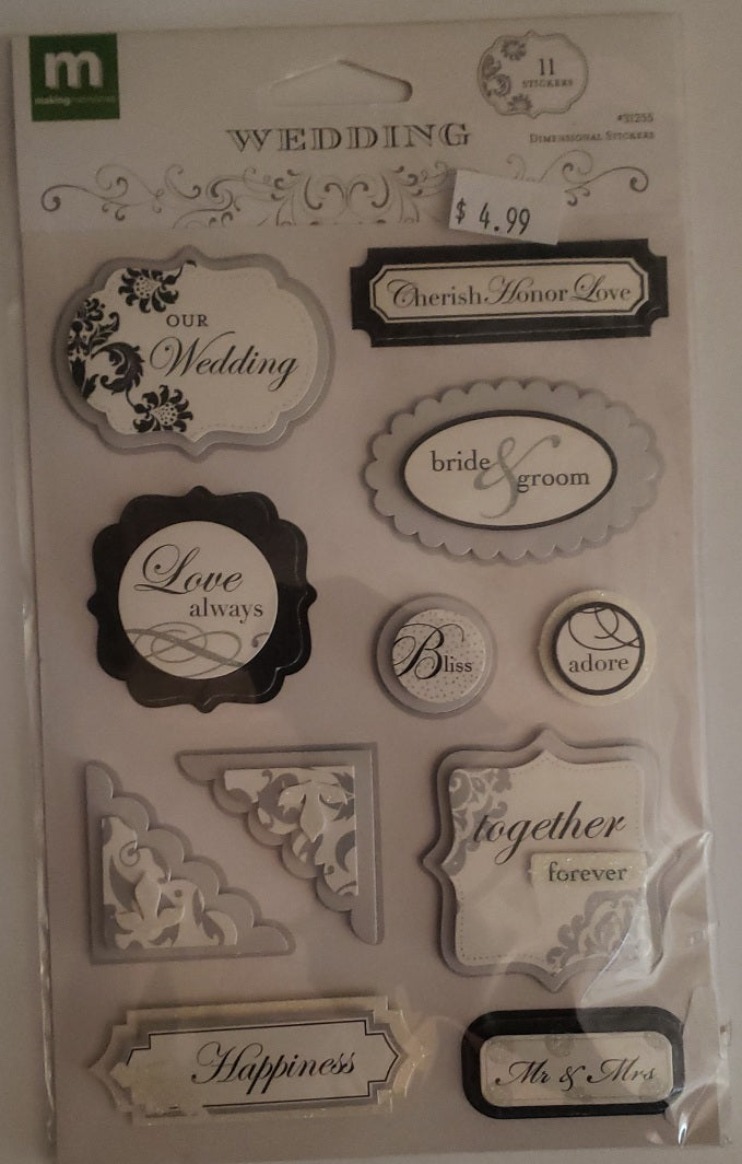 Making Memories - dimensional stickers - I do wedding