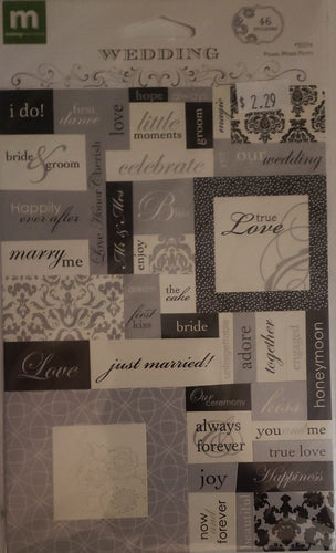 Making Memories - stickers sayings - wedding I do