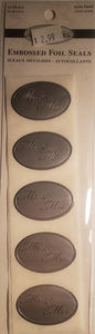 Anw crestwood - flat Sticker pack - embossed foil seals - Mr. And Mrs.  Silver