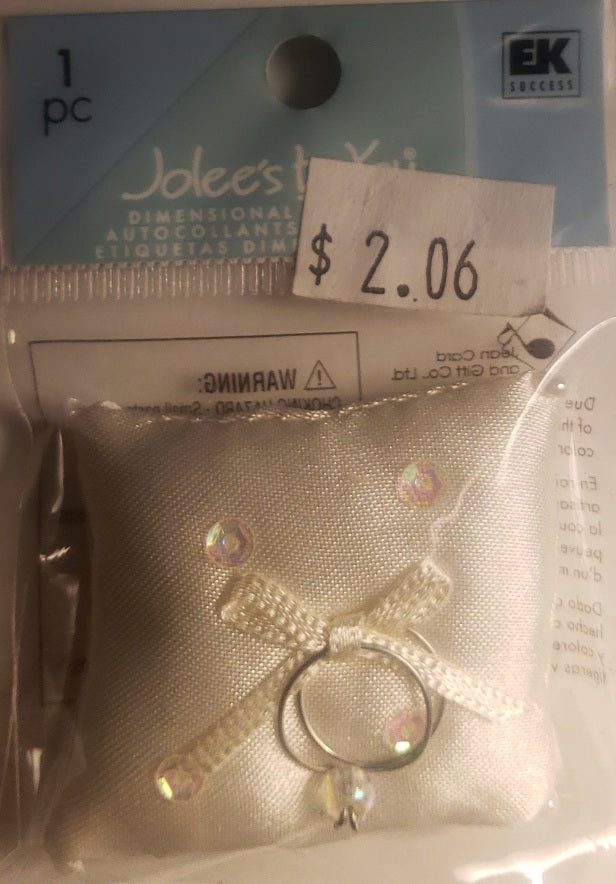 Jolee's by you Boutique Dimensional sticker pack - x small - ring pillow