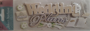 Jolee's by you Boutique Dimensional Sticker - wedding plans title - medium skinny pack