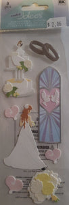 Jolee's by you Boutique Dimensional Sticker - wedding bride I do - medium skinny pack