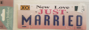 Jolee's by you Boutique Dimensional Sticker - Just married license plate - medium skinny pack
