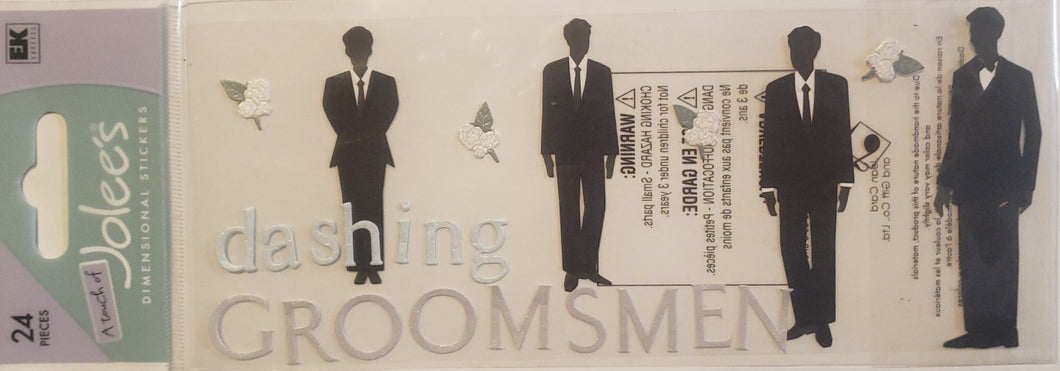 Jolee's by you Boutique Dimensional Sticker - dashing groomsmen - medium skinny pack