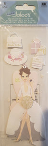 Jolee's by you Boutique Dimensional Sticker - a touch of - bridal shower - medium skinny pack